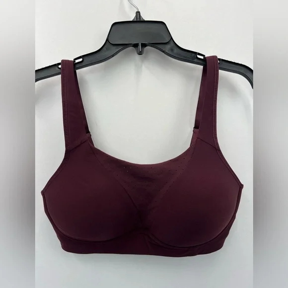 Lululemon Run Times High Support Sports Bra Size 34D Color Burgundy - Picture 3 of 12